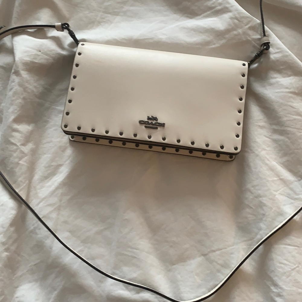 Coach leather clutch/ shoulder bag